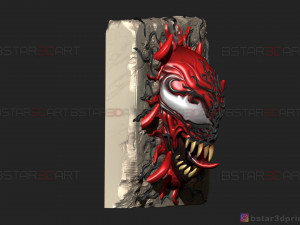 venom carnage - frame decor - venom movie 2021 - marvel comics 3d print model 3D Принт Модель