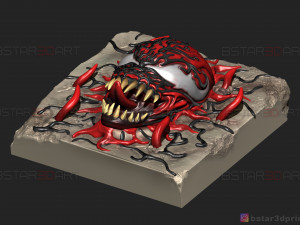 venom carnage - frame decor - venom movie 2021 - marvel comics 3d print model 3D Принт Модель