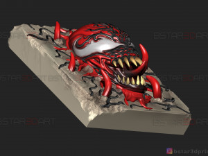 venom carnage - frame decor - venom movie 2021 - marvel comics 3d print model 3D Принт Модель