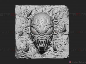 venom carnage - frame decor - venom movie 2021 - marvel comics 3d print model 3D Принт Модель