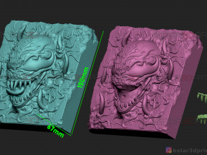 venom carnage - frame decor - venom movie 2021 - marvel comics 3d print model 3D Принт Модель