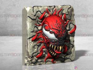 venom carnage - frame decor - venom movie 2021 - marvel comics 3d print model 3D Принт Модель