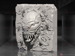 venom carnage - frame decor - venom movie 2021 - marvel comics 3d print model 3D Принт Модель