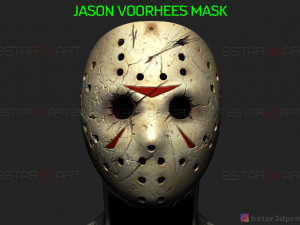 jason voorhees mask - friday 13th movie - horror halloween mask 3d print model 3Dプリントモデル
