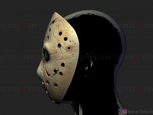 jason voorhees mask - friday 13th movie - horror halloween mask 3d print model 3Dプリントモデル