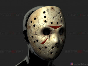 jason voorhees mask - friday 13th movie - horror halloween mask 3d print model 3Dプリントモデル