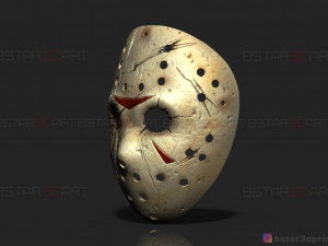 jason voorhees mask - friday 13th movie - horror halloween mask 3d print model 3Dプリントモデル