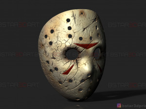 jason voorhees mask - friday 13th movie - horror halloween mask 3d print model 3Dプリントモデル