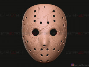 jason voorhees mask - friday 13th movie - horror halloween mask 3d print model 3Dプリントモデル