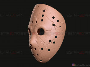 jason voorhees mask - friday 13th movie - horror halloween mask 3d print model 3Dプリントモデル