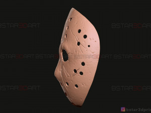 jason voorhees mask - friday 13th movie - horror halloween mask 3d print model 3Dプリントモデル