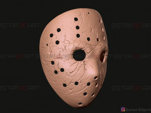 jason voorhees mask - friday 13th movie - horror halloween mask 3d print model 3Dプリントモデル