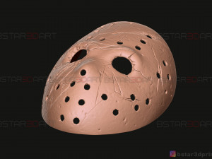 jason voorhees mask - friday 13th movie - horror halloween mask 3d print model 3Dプリントモデル