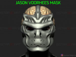 jason voorhees mask - friday 13th movie - horror halloween mask 3d print model 3D Print Model