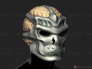 jason voorhees mask - friday 13th movie - horror halloween mask 3d print model 3D-Druckmodell