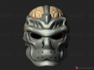 jason voorhees mask - friday 13th movie - horror halloween mask 3d print model 3D-Druckmodell