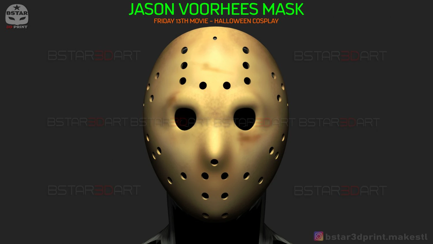 jason voorhees original mask - friday 13th movie - halloween toy 3D Print Model .c4d .max .obj .3ds .fbx .stl .blend 