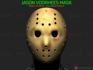jason voorhees original mask - friday 13th movie - halloween toy 3D Print Model