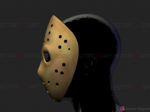 jason voorhees original mask - friday 13th movie - halloween toy Modèles 3D en vedette