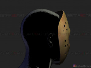 jason voorhees original mask - friday 13th movie - halloween toy Modèles 3D en vedette