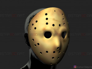 jason voorhees original mask - friday 13th movie - halloween toy Modèles 3D en vedette