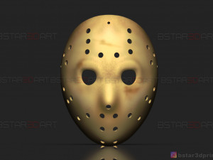 jason voorhees original mask - friday 13th movie - halloween toy Modèles 3D en vedette