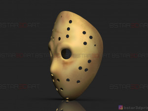 jason voorhees original mask - friday 13th movie - halloween toy Modèles 3D en vedette