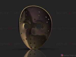 jason voorhees original mask - friday 13th movie - halloween toy Modèles 3D en vedette