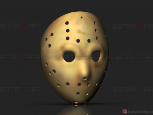 jason voorhees original mask - friday 13th movie - halloween toy Modèles 3D en vedette