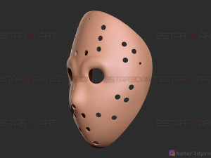 jason voorhees original mask - friday 13th movie - halloween toy Modèles 3D en vedette