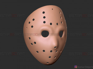 jason voorhees original mask - friday 13th movie - halloween toy Modèles 3D en vedette