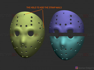 jason voorhees original mask - friday 13th movie - halloween toy Modèles 3D en vedette