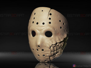 jason voorhees mask - horror halloween mask - friday 13th movie Modelo de impresión 3D