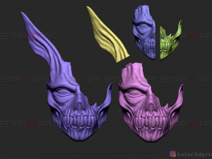 corpse husband mask - rabbit face mask - halloween cosplay 3d print model 3D-Druckmodell