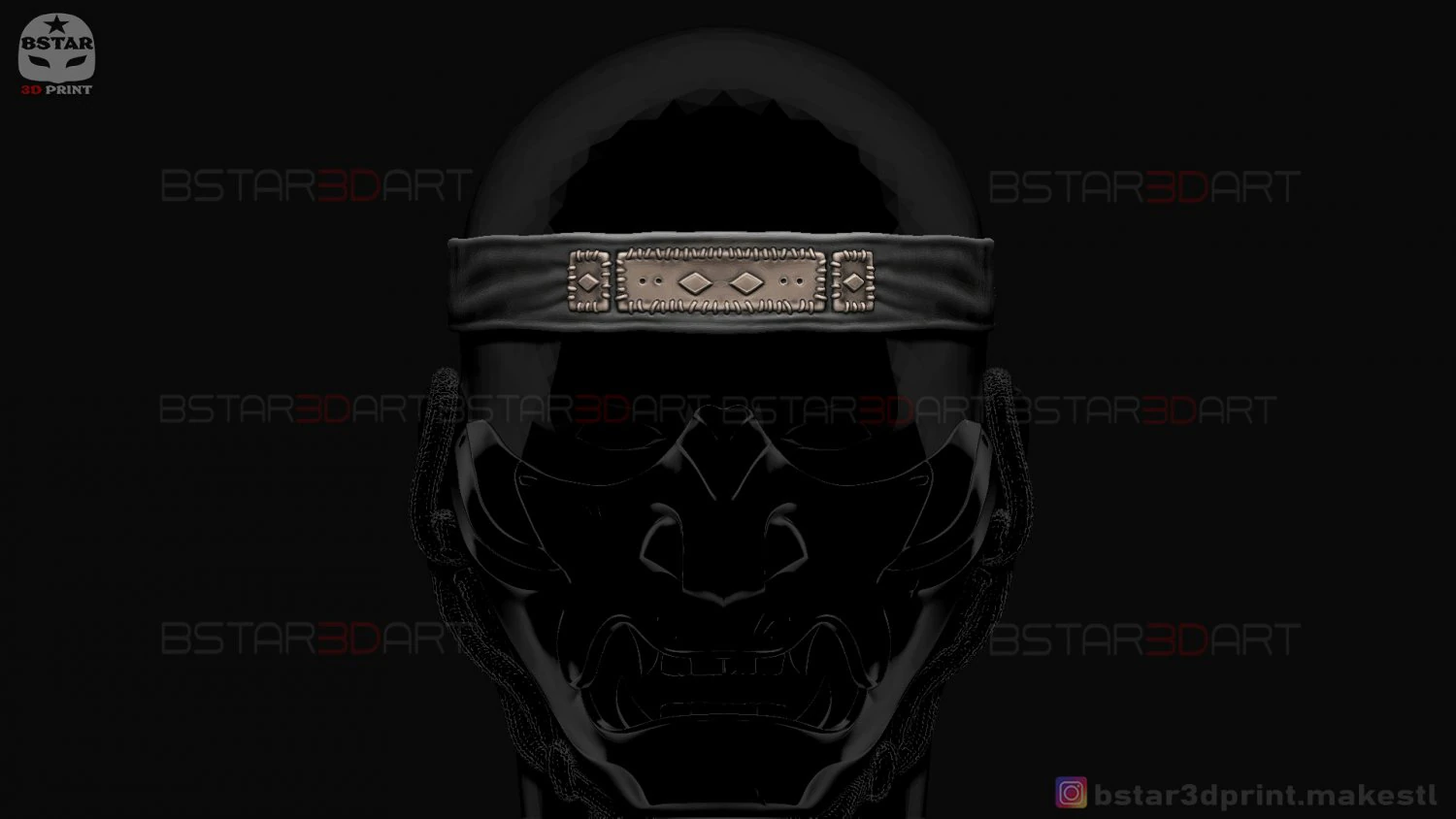 ghost of tsushima - headband for the ghost mask 3D Print Model .c4d .max .obj .3ds .fbx .stl .blend 