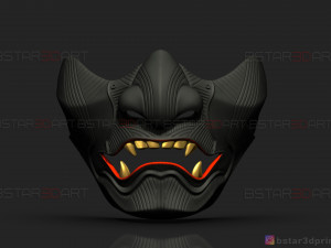 ghost of tsushima - the sakai mask - samurai cosplay mask 3D 打印模型