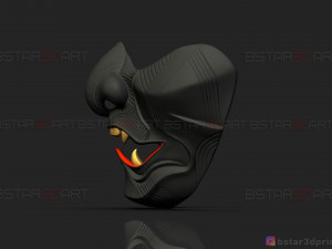 ghost of tsushima - the sakai mask - samurai cosplay mask 3D 打印模型