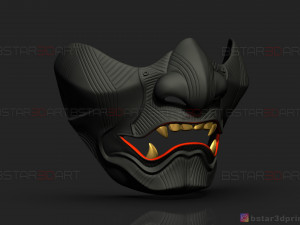 ghost of tsushima - the sakai mask - samurai cosplay mask 3D 打印模型