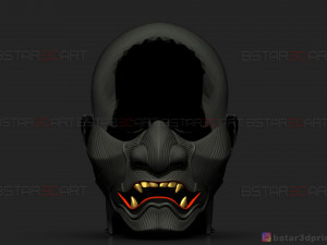 ghost of tsushima - the sakai mask - samurai cosplay mask 3D 打印模型