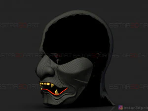 ghost of tsushima - the sakai mask - samurai cosplay mask 3D Print Model