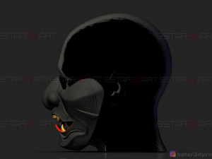 ghost of tsushima - the sakai mask - samurai cosplay mask 3D 打印模型
