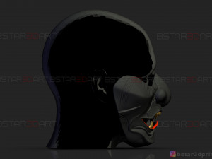 ghost of tsushima - the sakai mask - samurai cosplay mask 3D 打印模型