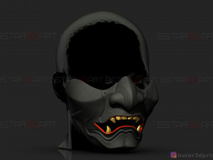 ghost of tsushima - the sakai mask - samurai cosplay mask 3D 打印模型