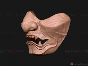 ghost of tsushima - the sakai mask - samurai cosplay mask 3D 打印模型
