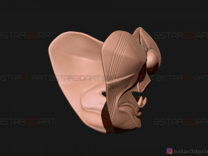 ghost of tsushima - the sakai mask - samurai cosplay mask 3D 打印模型