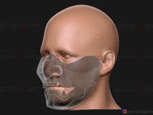 ghost of tsushima - the sakai mask - samurai cosplay mask 3D 打印模型