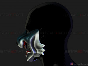 ghost of tsushima - wolf mask - samurai cosplay mask 3d print model Modelo de Impressão 3D
