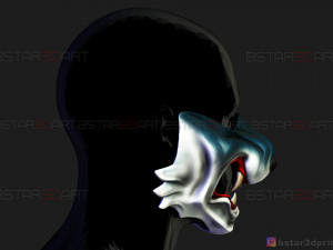 ghost of tsushima - wolf mask - samurai cosplay mask 3d print model Modelo de Impressão 3D