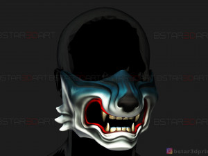 ghost of tsushima - wolf mask - samurai cosplay mask 3d print model Modelo de Impressão 3D