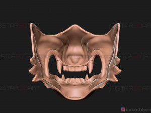 ghost of tsushima - wolf mask - samurai cosplay mask 3d print model Modelo de Impressão 3D